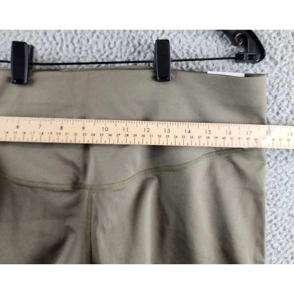 NIKE One Plus Size Mid-Rise 7" Bike Shorts Women's 1X Olive Tight Fit Pull On~ - Picture 5 of 15
